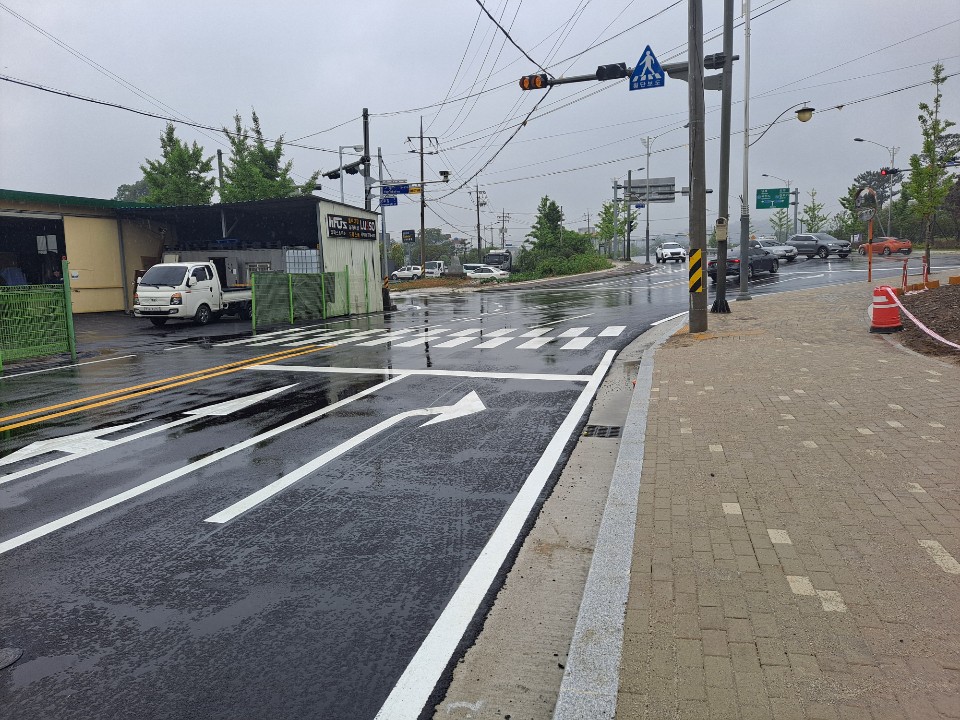 진주시, 정촌 강남마을 입구 교차로 우회전 차로 개설