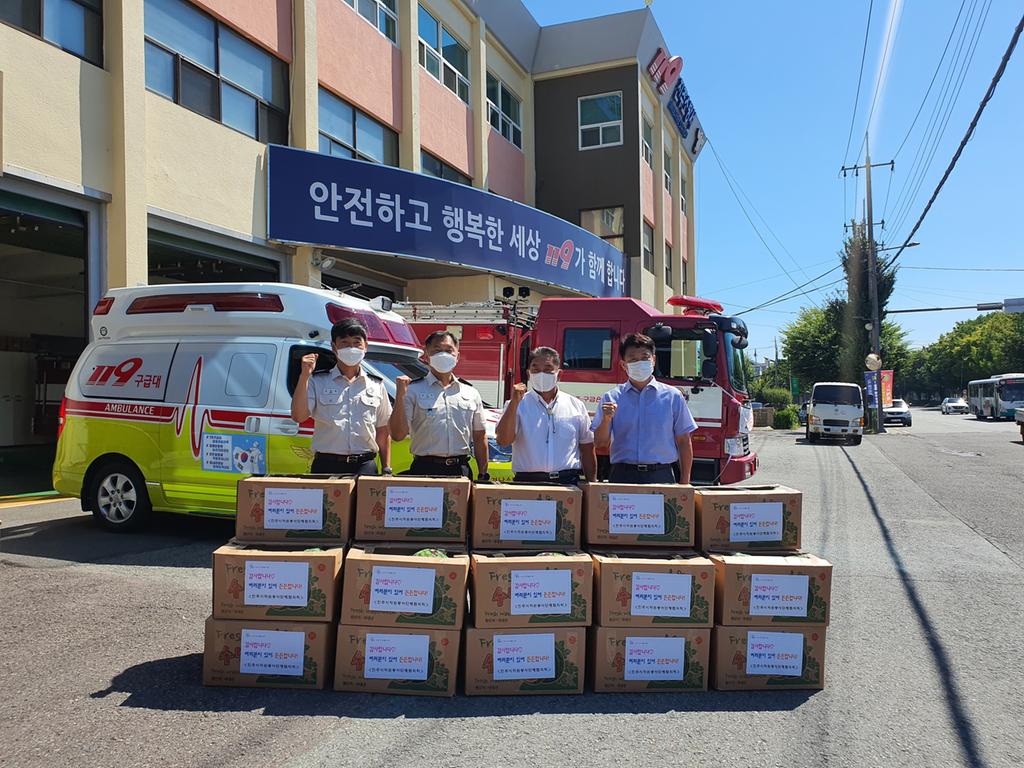 진주시 자원봉사단체협의회, 진주소방서 방문 격려  