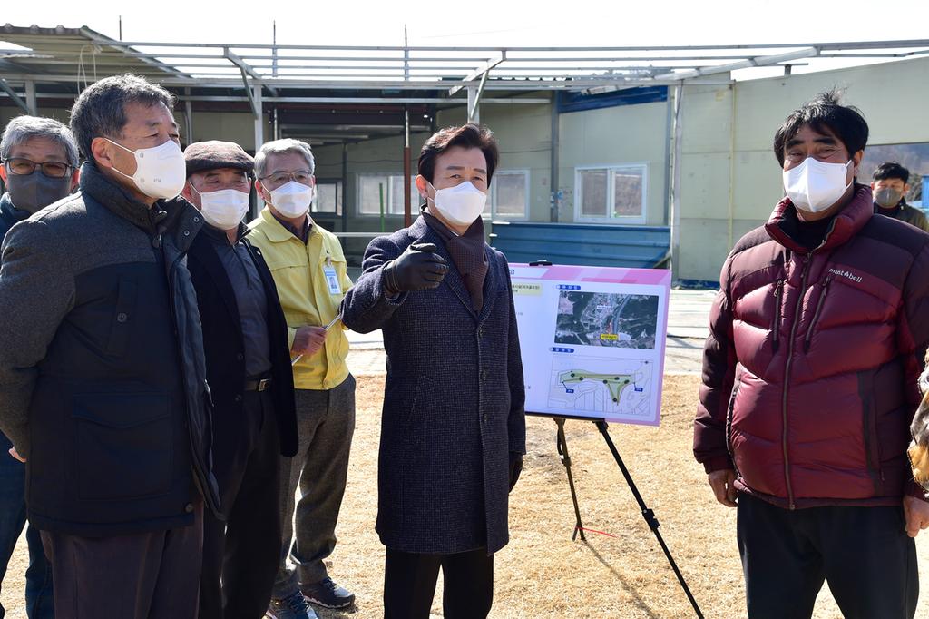 진주시, 지수면 생활체육시설 조성사업 현장 점검