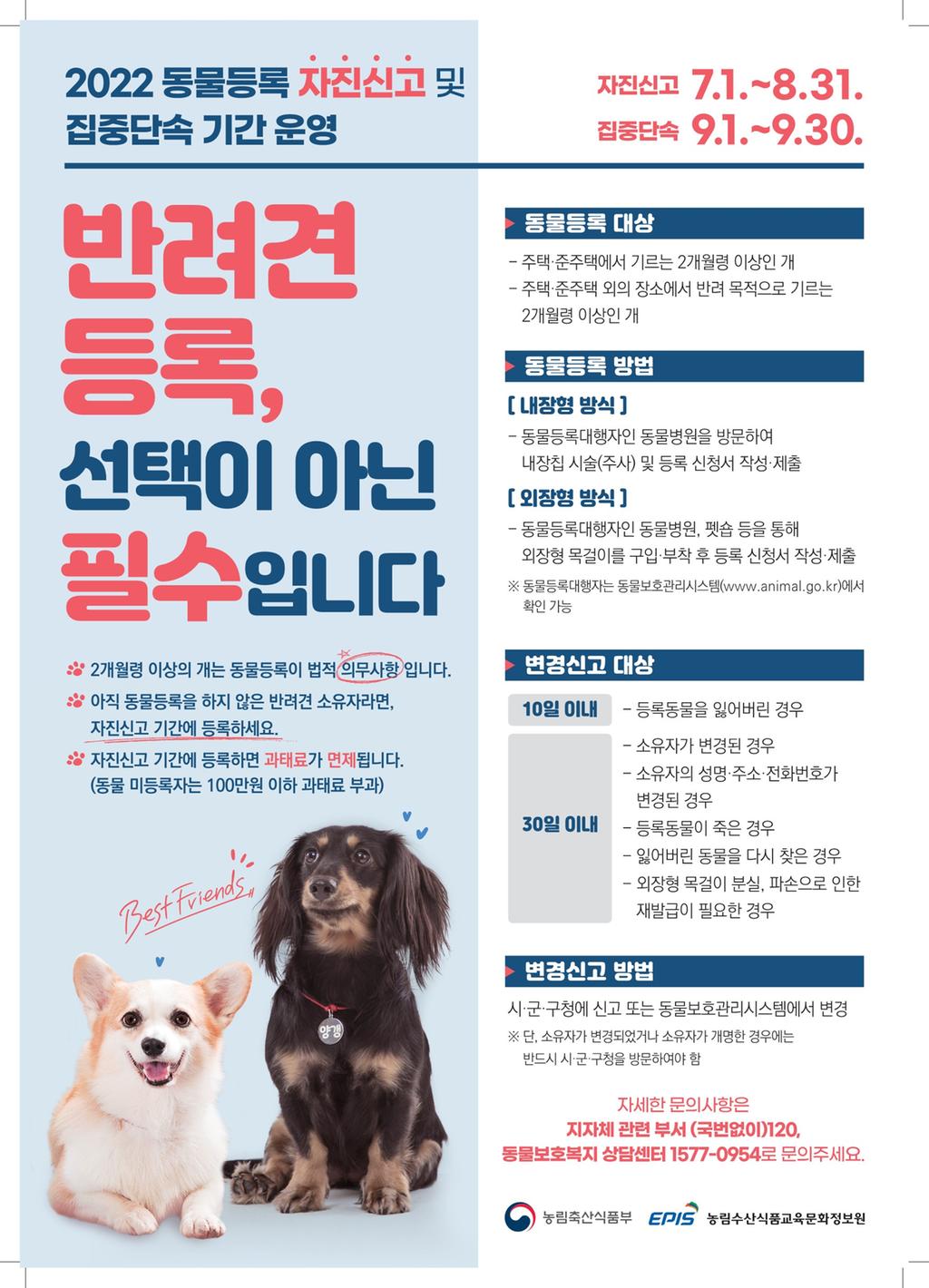 동물등록, 이제는 선택이 아닌 필수!