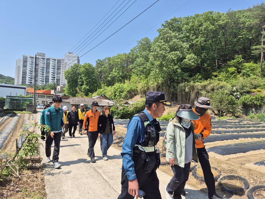 진주시, 산사태 자연재난 대비 주민대피 훈련 실시