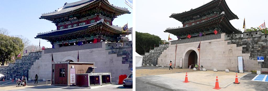 진주성 공북문, 매표소 이전으로 역사적 위용 되찾다