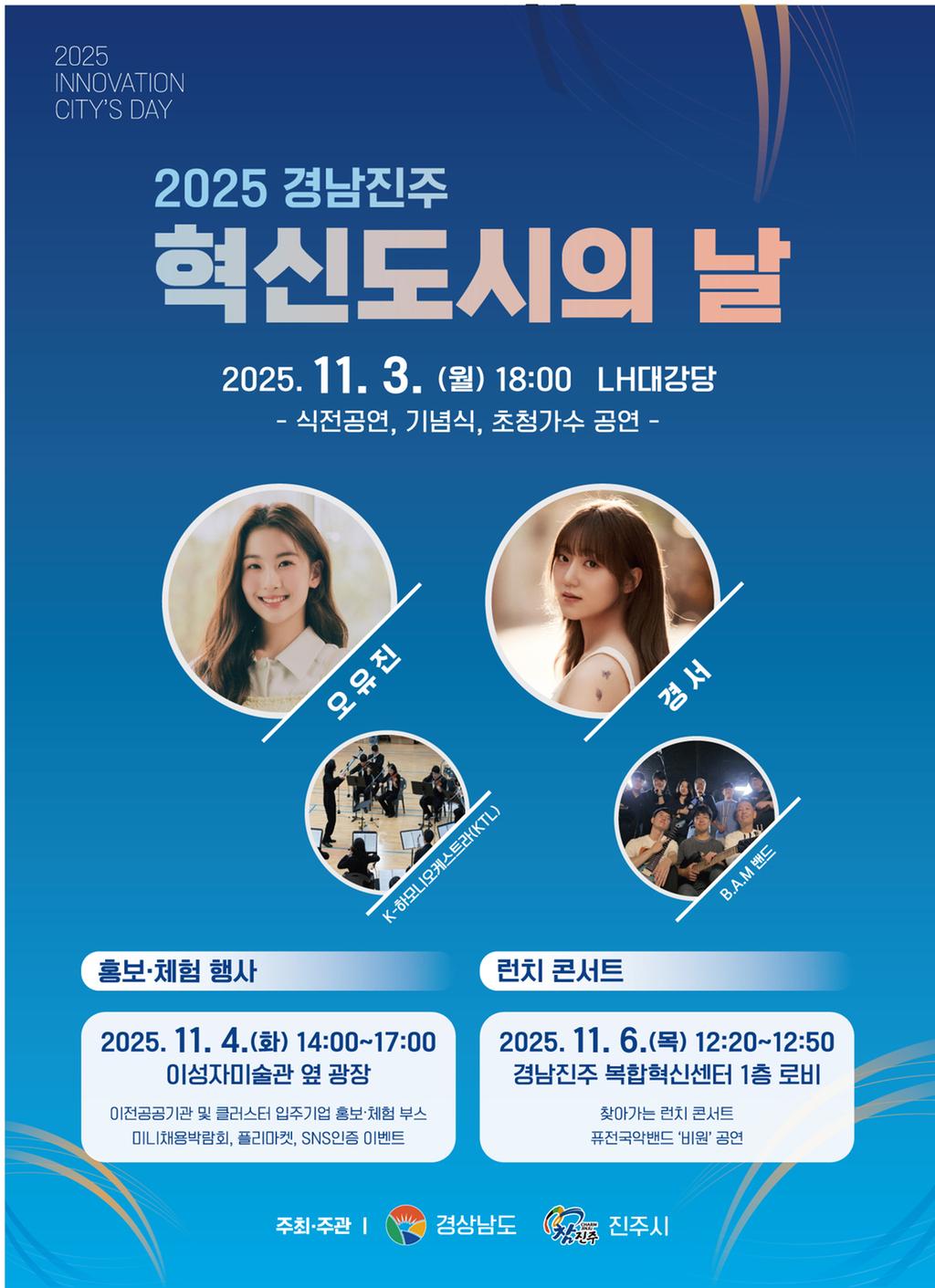 ‘2025 경남진주 혁신도시의 날’행사, 11월 3~9일 개최 