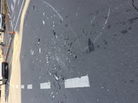 사고지점 파편잔여물