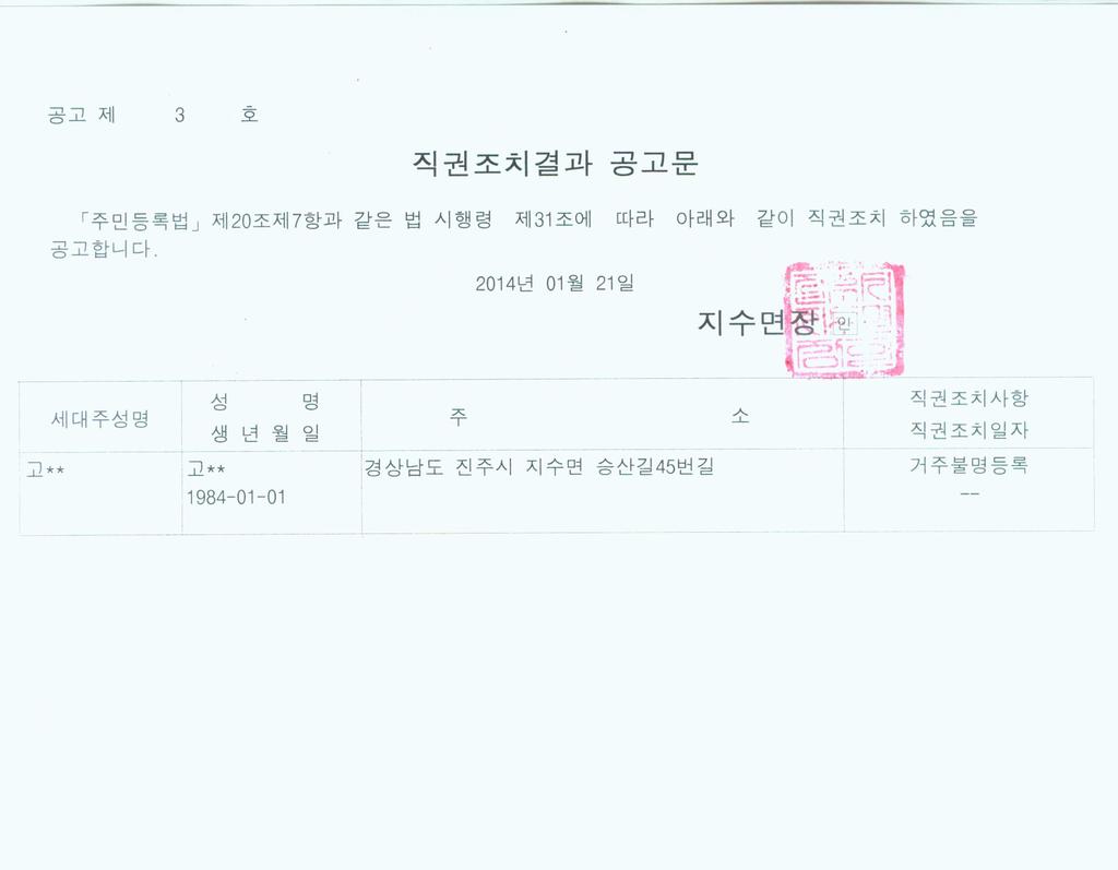거주불명등록자