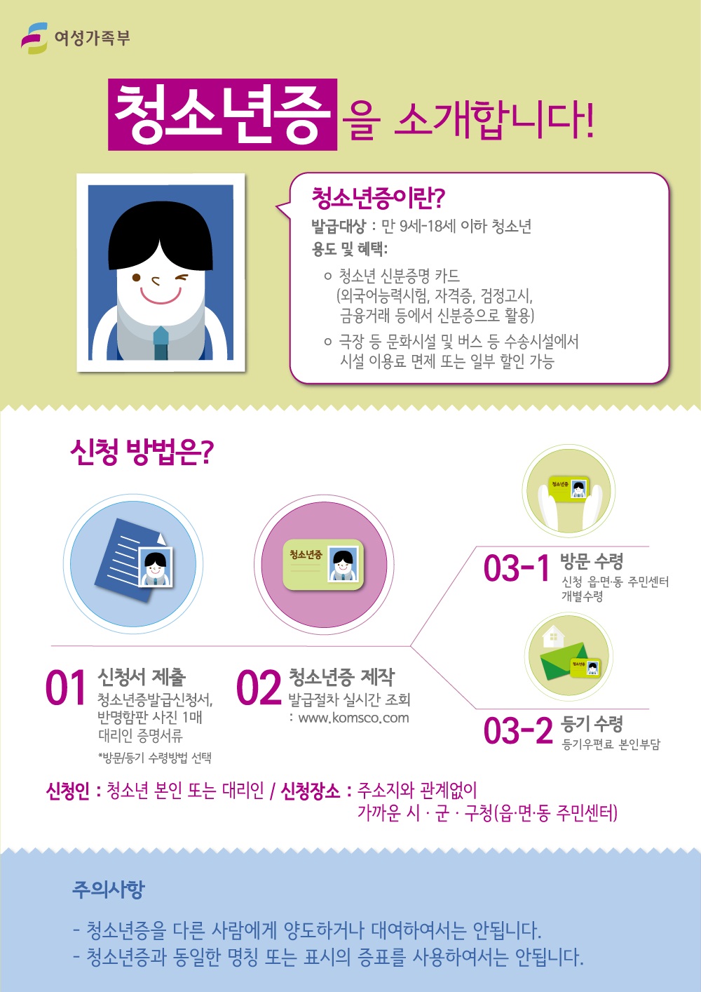 청소년증 홍보물