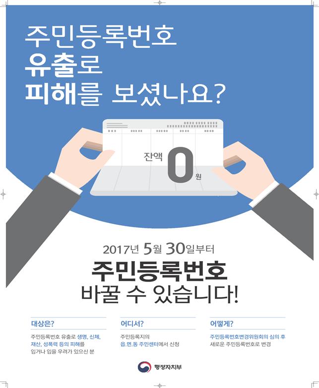 주민등록번호 변경제도 홍보