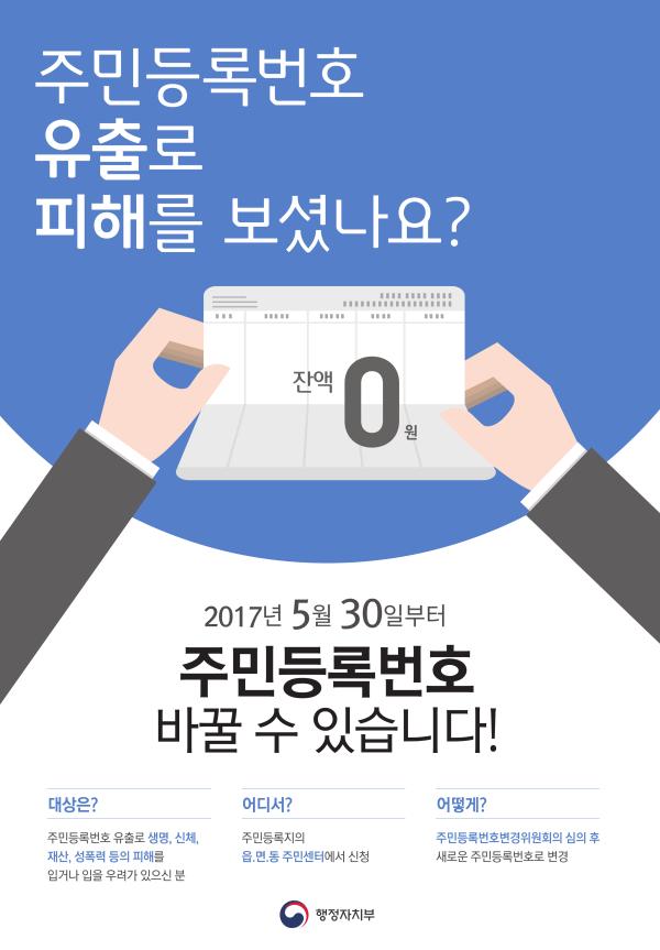 주민등록 변경제도 홍보 포스터