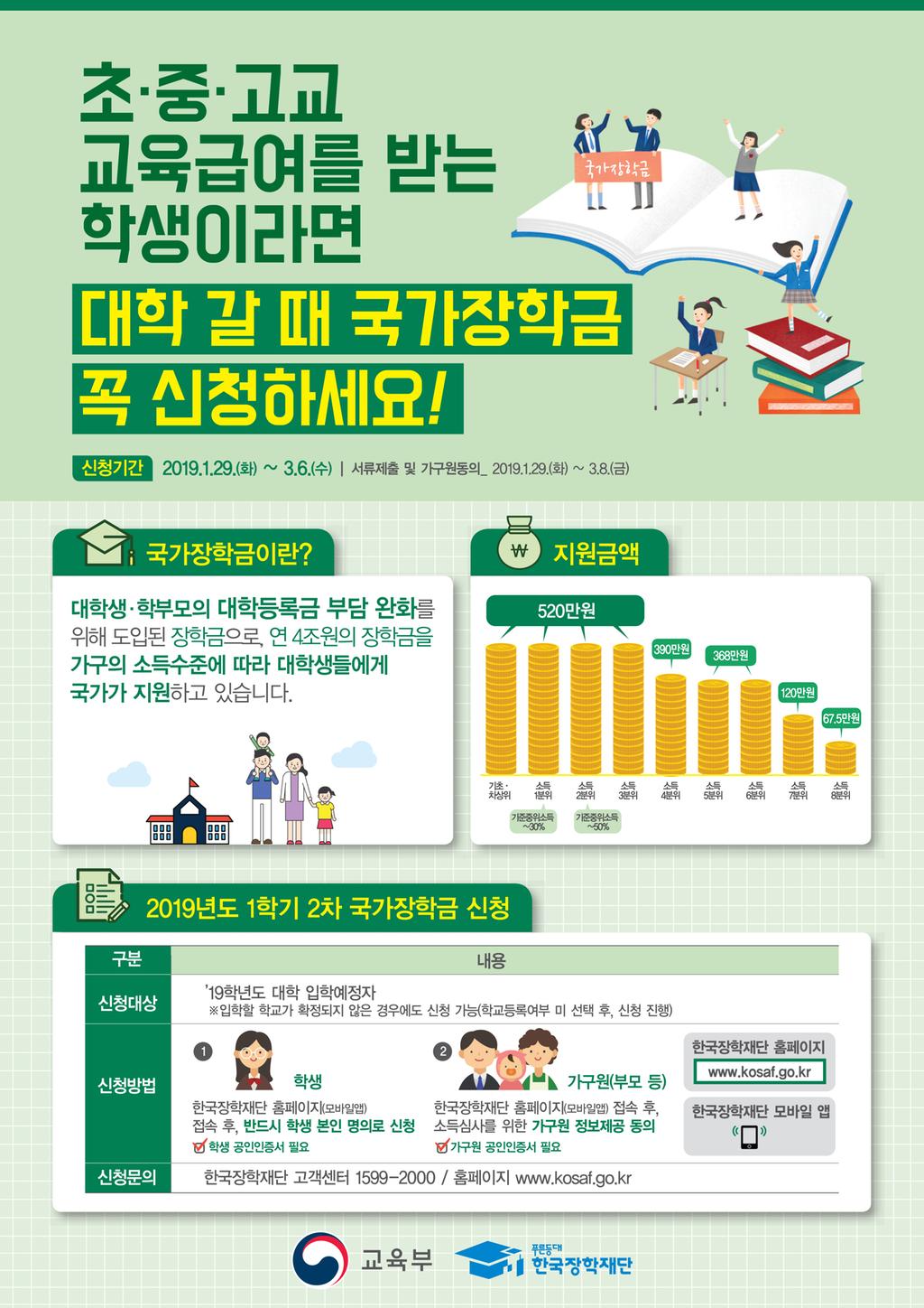 국가장학금 신청 안내 팜플렛