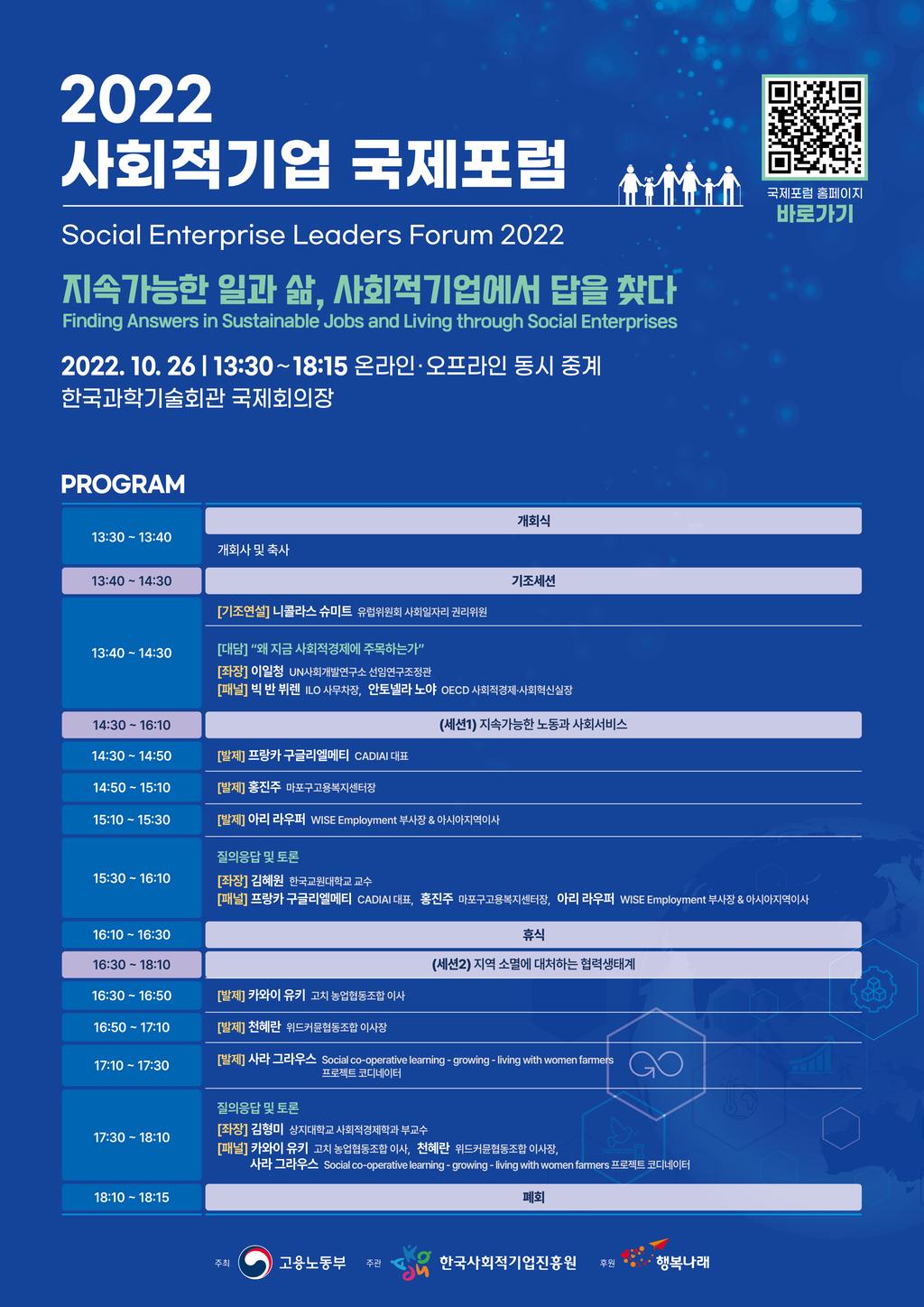 2022년 사회적기업 국제포럼 행사