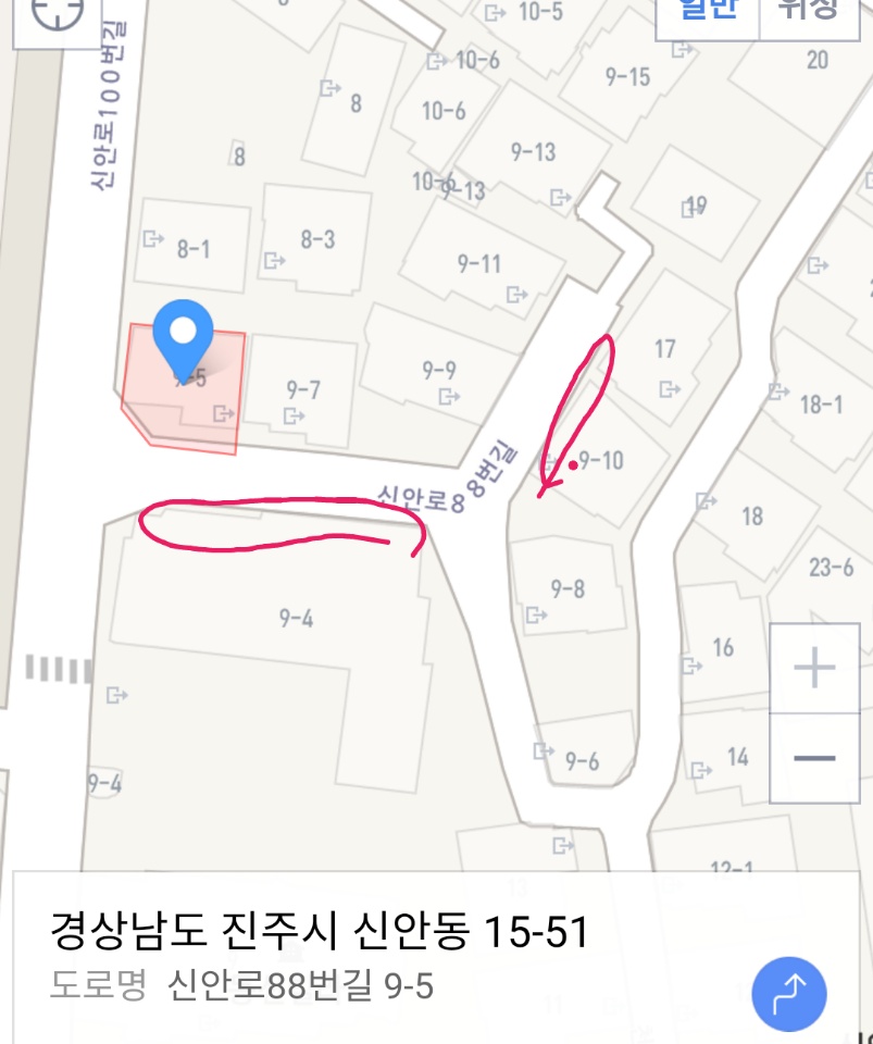 불법 타이어 올려진 위치