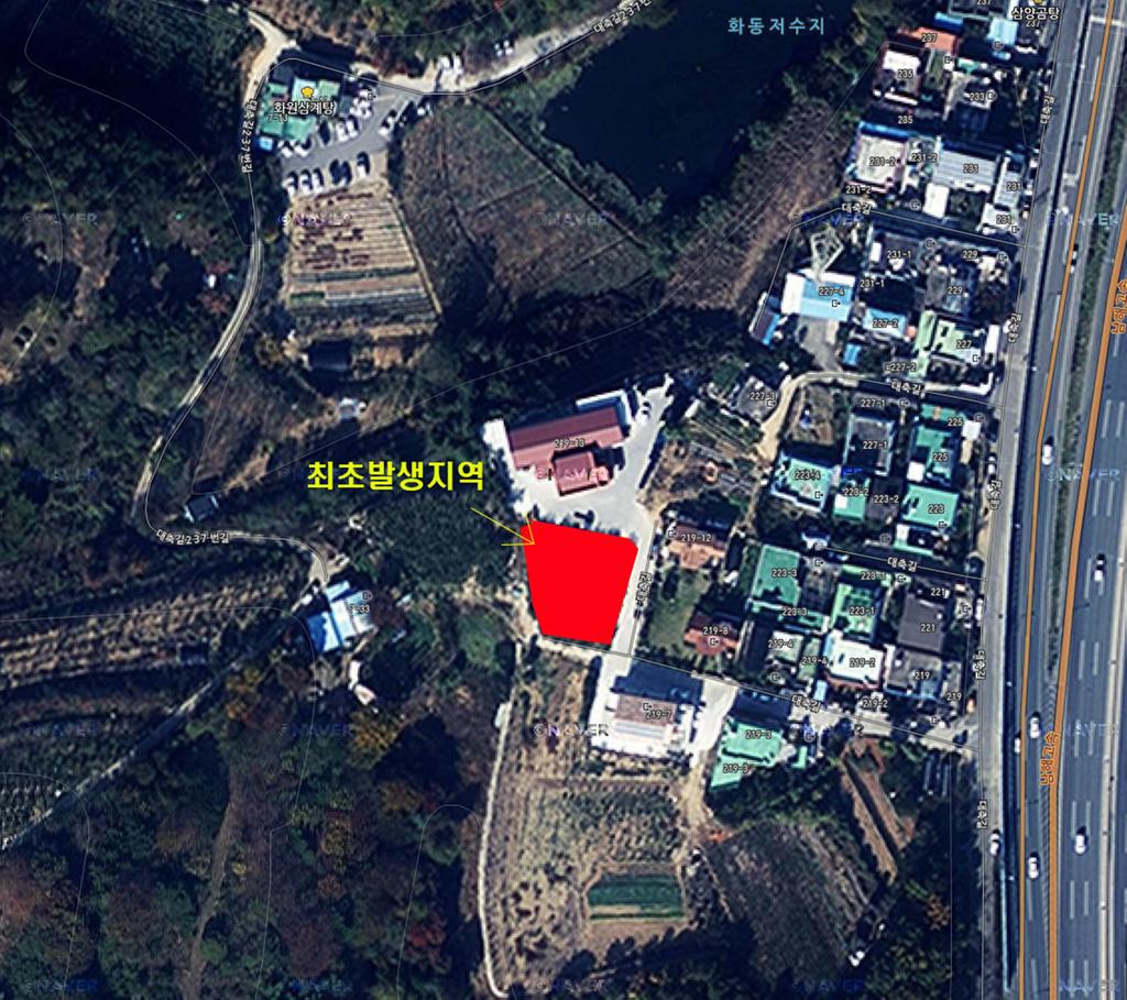 발생지역지도및 인근 위치