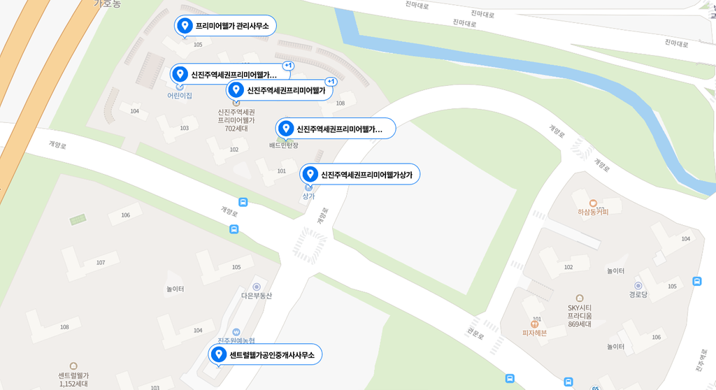 프리미어웰가아파트앞 부지입니다. 