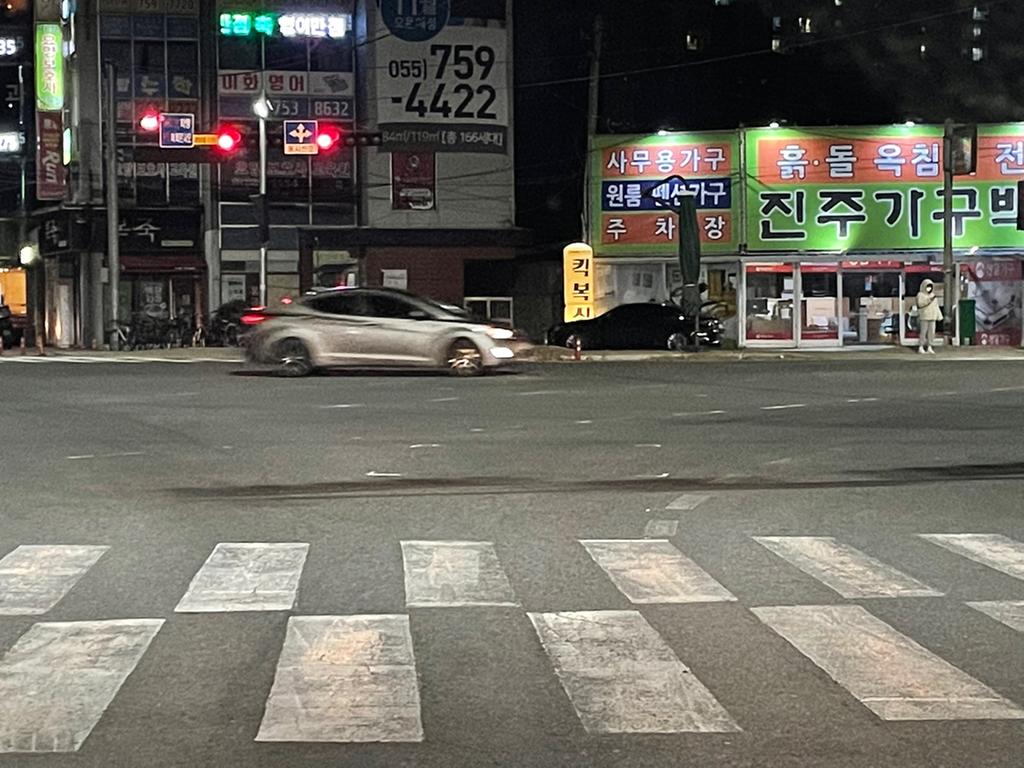 개양오거리 운전석에서 찍은사진