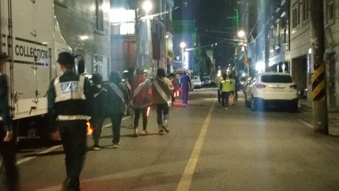 상평지역 순찰대 합동방범순찰활동