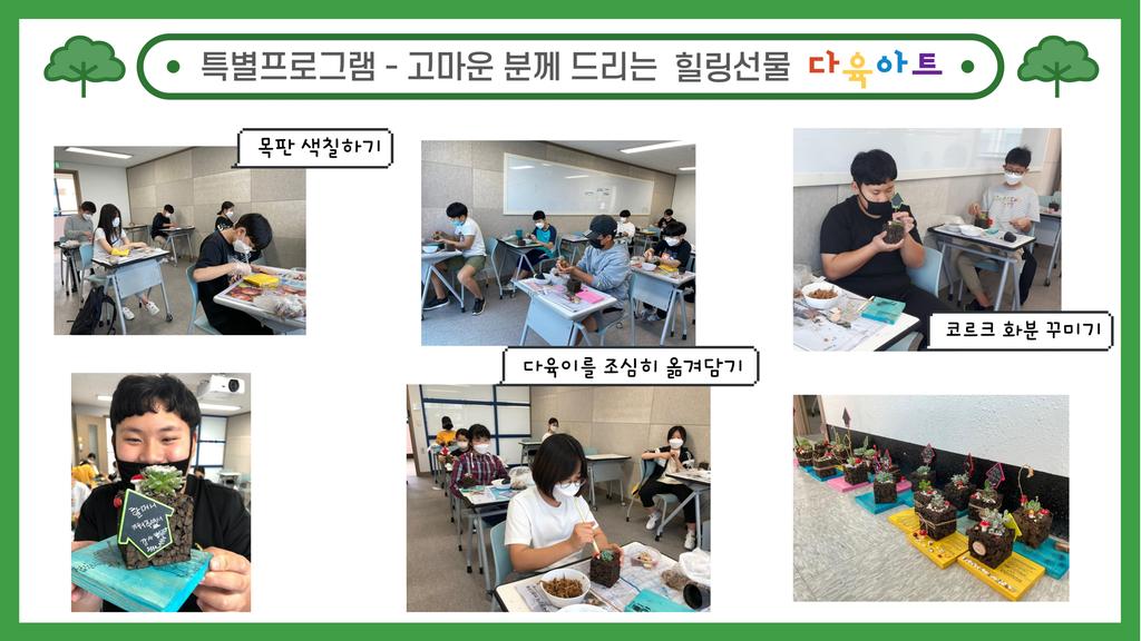 #코로나극복 #다육아트 #코르크 #힐링선물