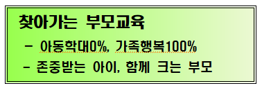찾아가는 부모교육