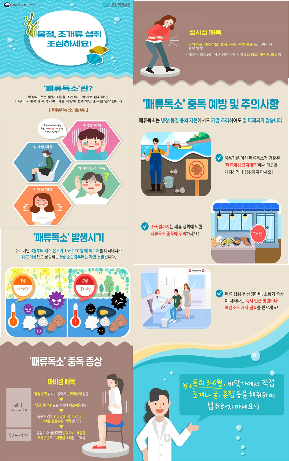 조개패독 섭취 유의