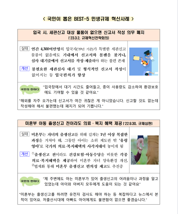 민생규제 혁신사례