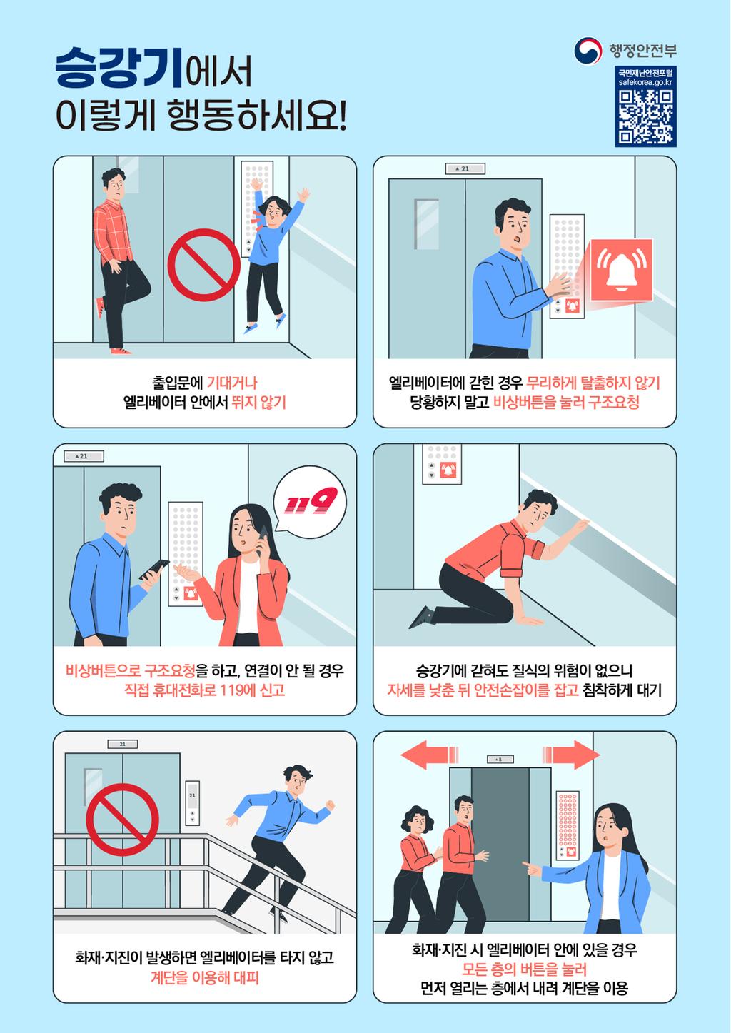 안전한 승강기 행동요령