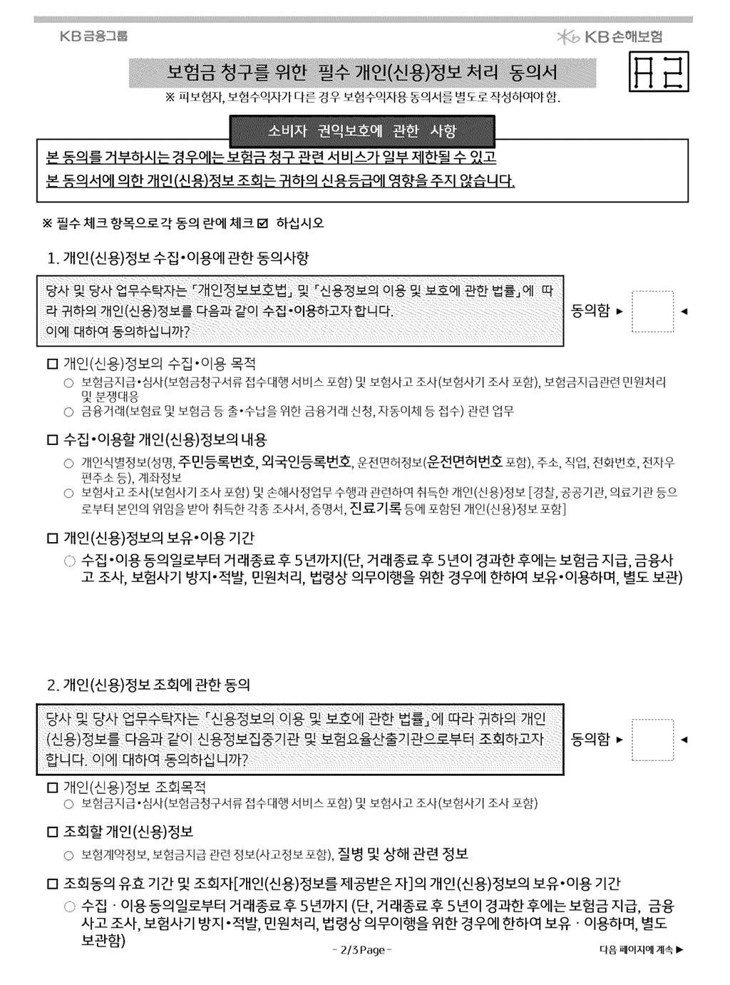 동의서