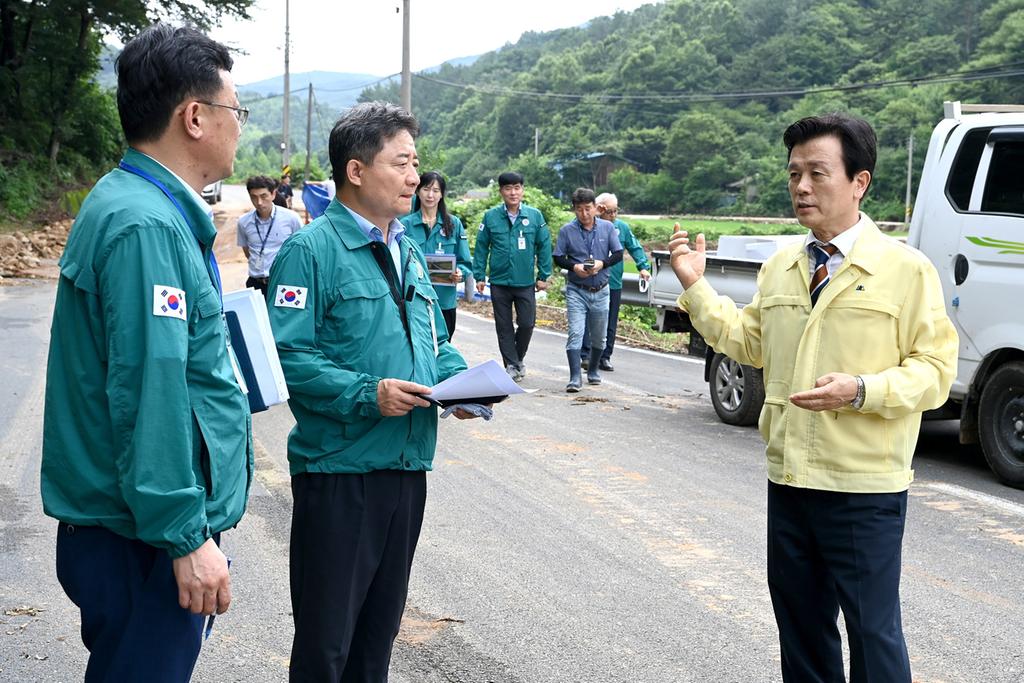 조규일 진주시장 집중호우 피해현장 긴급 점검