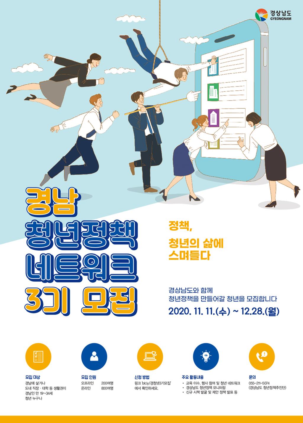 경남청년정책네트워크3기 포스터