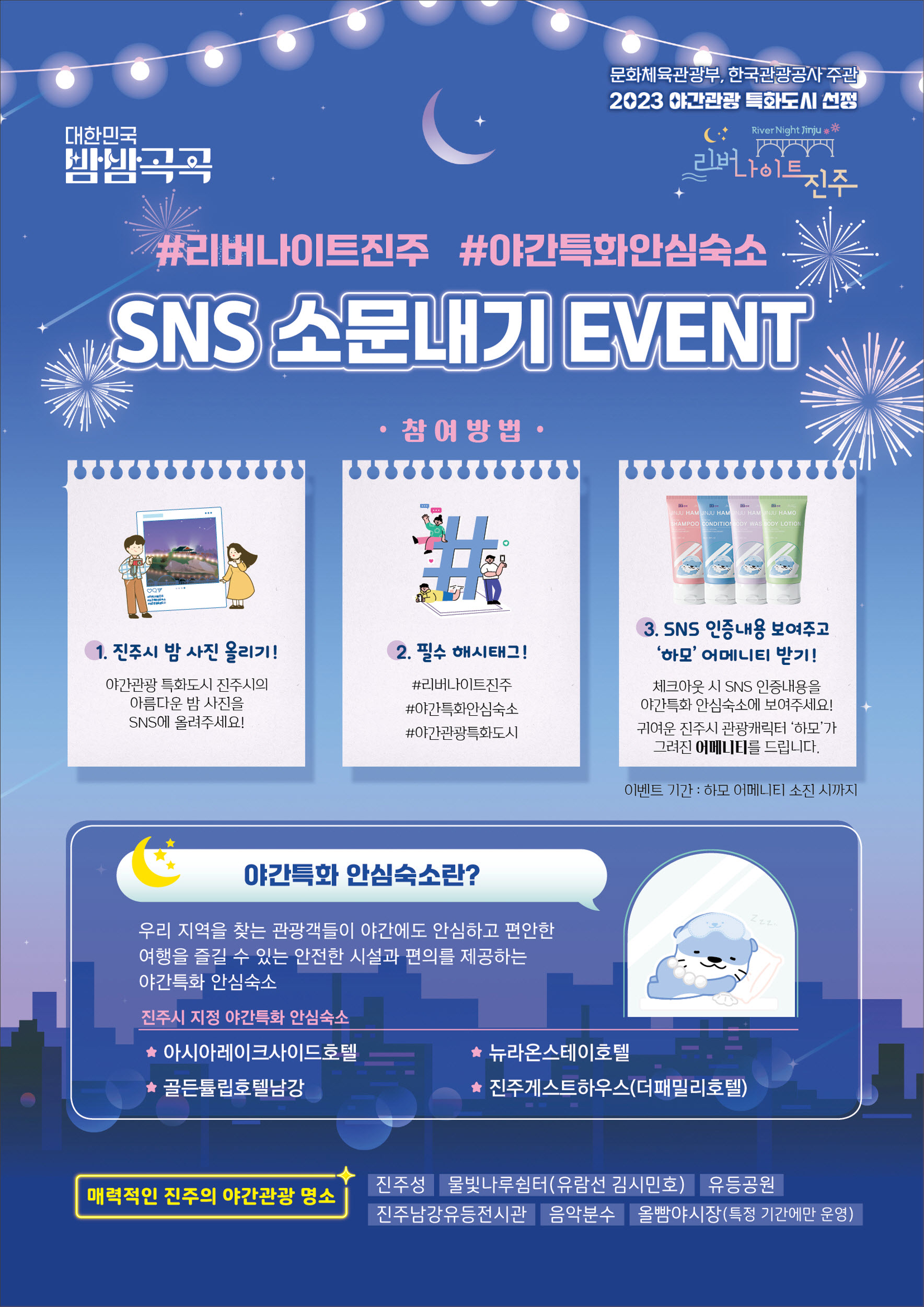 진주시, 야간 관광객 위한 야간특화 안심숙소4곳 선정.jpg