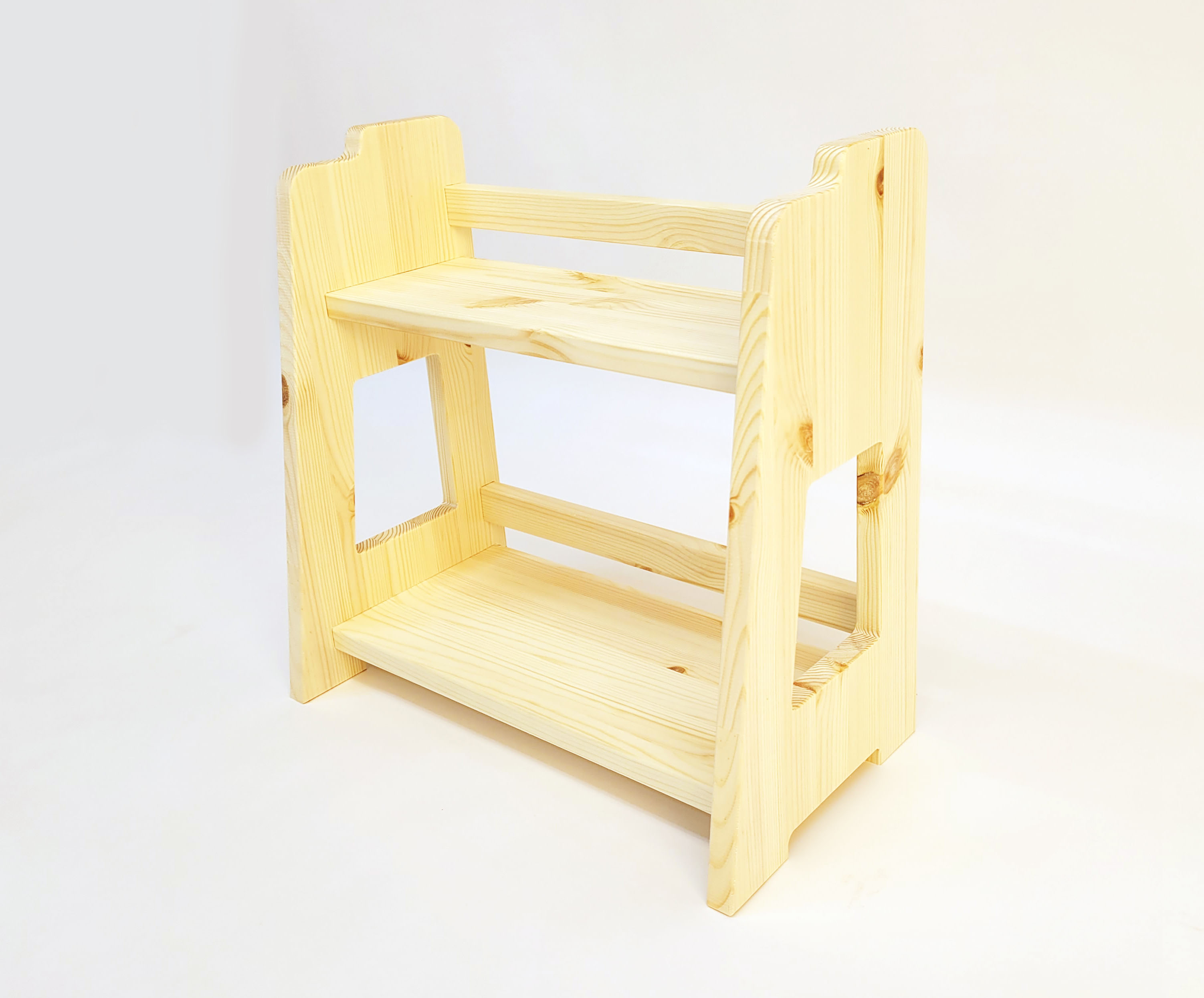 현관 입구에서 베란다까지 생활 공간 어디에서든 
다양한 활용도를 자랑하는 '2단 선반' 입니다.
책 선반, 화장품 선반, 현관에 소품 선반, 주방에 커피&티 선반, 
피규어 취미 선반, 베란다 화분 선반 등등 마음껏 사용해 보세요~!
일일체험 인기 품목 '미니 선반'이 작고 귀여운 Small 이라면
실용성을 업그레이드한 M 사이즈랄까요~ 
탁자나 서랍장 위에 놓으면 훌륭한 상부장의 기능을 발휘할 수 있어요.

* 사이즈(mm) : 400 x 220 x 400


- 체험 인원 : 1회 15명 
- 체험 시간 : 주중(수), 주말(토) 오전 10:00~12:00  [각 1회]
- 체험 대상 : 청소년 이상 일반시민 
- 접수 방법 : 홈페이지 / 전화 ☎055-746-3633 / 현장방문 등을 통한 사.전.예.약!
- 체험 장소 : 진주시 명석면 광제산로 367 (1층 체험실)
- 체험 비용 : 기본체험료 + 재료비 >> 접수 당일 계좌이체
   [농협은행 301-0361-4856-81 진주시청 진주목공예전수관 문화유산과] 
*  체험 예약자 이름으로 입금 / 익일 입금 확인 후 신청완료 알림톡 발송

* 진주목공예전수관에서는 디자인을 자체개발하여 재료를 직.접. 준비합니다.
   예약 인원에 맞춰 목재를 재단하고, 한장 한장 트리머 작업을 거쳐야 하므로 
   당일 현장접수는 불가하오니 꼭 사.전. 예.약. 바랍니다~!
* 체험시간은 품목 별 난이도에 따라 1시간에서 최대 2시간 가량 소요됩니다.
* 디스플레이 소품 불포함 / 디자인 및 사이즈가 변경될 수 있습니다.